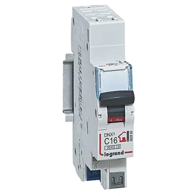 Image de LEGRAND Disjoncteur Phase + Neutre 230V DNX3 Pouvoir de Coupure 3000A 16A Courbe C Bornes automatiques 1 Module Fabriqué En France
