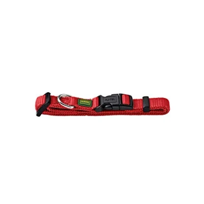 Image de HUNTER Vario Basic Collier pour Chien, Robuste, Souple, Fermoir à Clic, Taille M/2,0 cm, Rouge