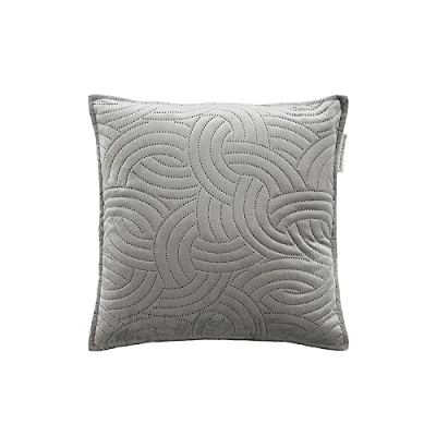Image de douceur d&#039;intérieur, Housse de Coussin (40 x 40 cm) Solange Gris, Velours Uni
