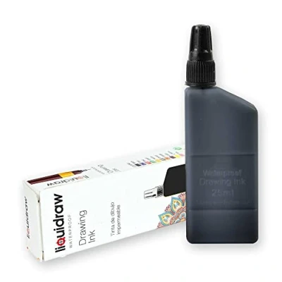 Image de Stylo technique étanche Dessin d&#039;encre Noir 25 ml (compatible avec Rotring Isograph Pens)