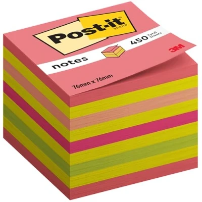 Image de Post it Notes Autocollantes, 450 Feuilles, 76 mm x mm, Rose, Vert, Bleu, Jaune Feuillets Adhésifs pour Prise de Notes, Listes Tâches et Rappels
