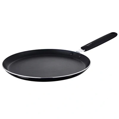 Image de Poêle antiadhésif rouge de 24 cm diamètre et 1,8 hauteur, Pancake Crêpes