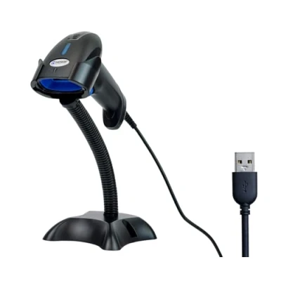 Image de Lecteur de Codes Barres avec Support et Mode Automatique, 200 Scans par Seconde, IP54, Préfixe Suffixe, Lecture Inversés, HD10C