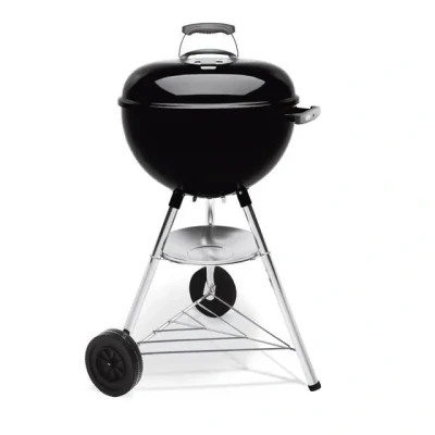 Image de Weber Barbecue à Charbon Bar B Kettle, 47 cm Grill avec Couvercle, Support Trépied et Roues Appareil de Cuisson d&#039;Extérieur Autoportant Vasque en Porcelaine Émaillée Noir (1231004)