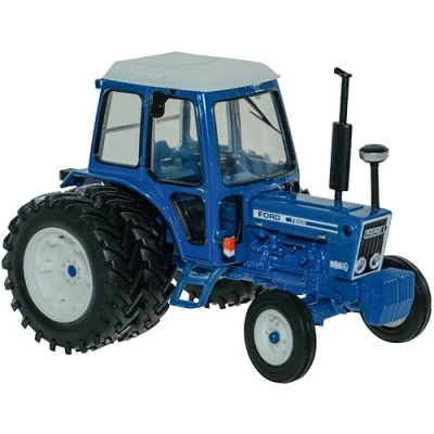 Image de Britains Ford 7600 Tracteur à double roues moulé sous pression Jouet de ferme l&#039;échelle 1/32 Modèle tracteurs collectionner pour enfants partir 3 ans