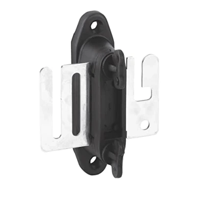 Image de Kerbl 44355/046 Lot de 4 isolateurs professionnels pour portail à bande Noir