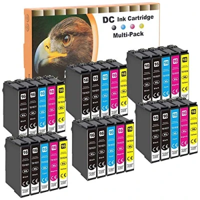Image de D&amp;C 30x Cartouches d&#039;encre Remplacement pour Epson 16 16XL Workforce WF 2750 2760 2660 2650 2630 2540 2530 2510 2010 (12 Noir / 6 Cyan Magenta Jaunes)