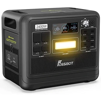 Image de FOSSiBOT F2400 Generateur Electrique Portable CA 2400W (4800W Pic), Station Silencieux Solaire 2048Wh LiFePO4, Groupe Générateur Électrique Onduleur Alimentation de Secours à Domicile Camping