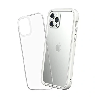 Image de RhinoShield Coque Compatible avec [iPhone 12/12 Pro] Mod NX Protection Fine Personnalisable Technologie d&#039;absorption des Chocs [sans BPA] Blanc