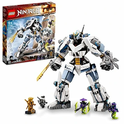 Image de LEGO NINJAGO Legacy Zane’s Titan Mech Battle 71738 Ninja Toy Building Kit Featuring Collectible Minifigures, New 2021 (840 Pieces)