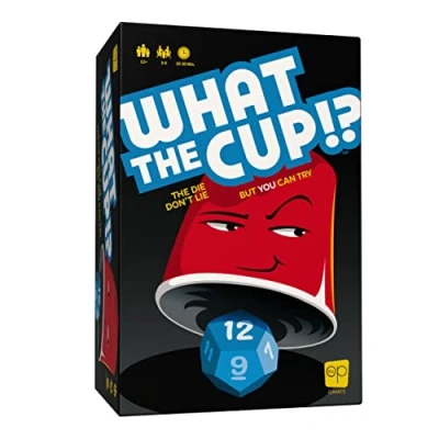 Image de What The Cup!? Social Bluffing Dice Game Featuring Handheld Cups &amp; D12 Spy, Swap, Steal Winning Cup 3 6 Players, Ages 12+