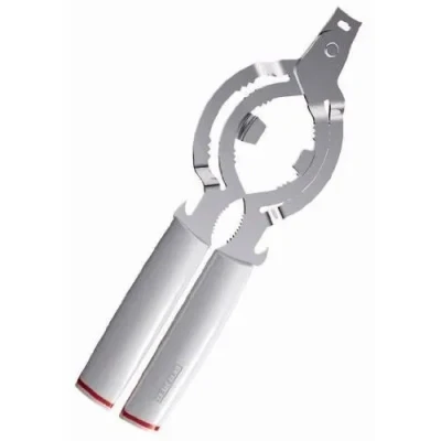Image de Leifheit ouvre bocal ComfortLine, couvercle facile à utiliser et ranger, manuel en acier inoxydable de qualité supérieure plastique, bouteille avec décapsuleur intégré