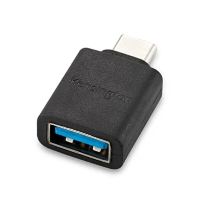 Image de Adaptateur USB C vers A KENSINGTON CA1010 Plug &amp; Play Transfert 5 Gbit/s Charge Rapide 5V/3A