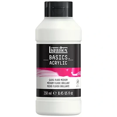 Image de Liquitex Additif Acrylique Basics Médium Fluide Brillant Bouteille 250ml ROW