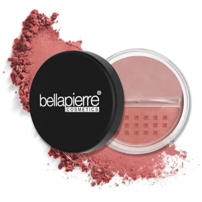 Image de Bellapierre Loose mineral Blush pour un teint frais et naturel. Formule non toxique sans parabène Hypoallergénique Poudre Libre 4 Grammes Desert Rose