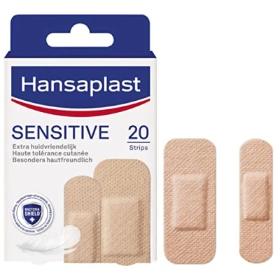 Image de HANSAPLAST Sensitive Pansements hypoallergéniques peaux claires (1 x 20 pces), universels respirants et résistants, prédécoupés pour