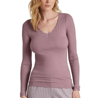 Image de CALIDA Dentelle Richesse T Shirt, Framboise, 42 FR/44 FR Femmes