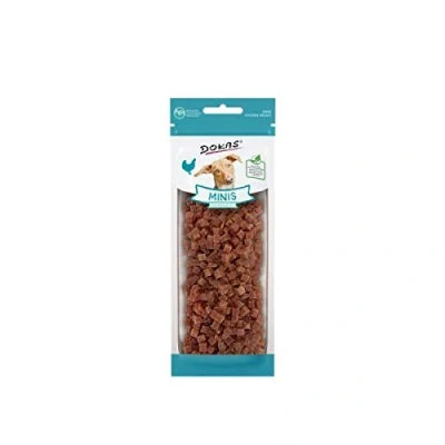 Image de Dokas MINIS avec Poitrine de Poulet Pack 6 x 70 g Friandises pour Chiens 100% Filet Taille Pratique et Parfaitement portionnée Idéal l&#039;entraînement