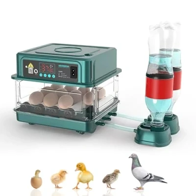 Image de Incubateur automatique,Couveuse Oeuf Automatique,incubateur automatique 24/36 avec système de retournement et contrôle la température,adapté aux œufs poule,œufs caille (10 Oeufs)