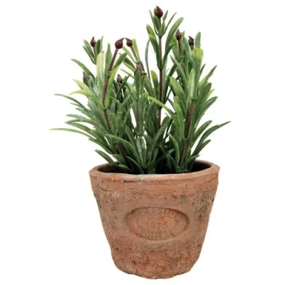 Image de Esschert&#039;s Design AH011 Pot de Fleurs artificielles en Terre Cuite vieillie Romarin