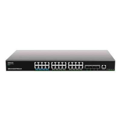 Image de GRANDSTREAM GWN7813P Switch gérable Couche (Layer) 3 enfichables. Ports : 24 GbE RJ45 PoE 802.3 AF/at, 60 W par Port, 4 x SFP+, PSU redondant en Option Marque