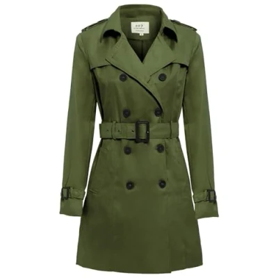 Image de SS7 Femmes Trench Coat Mac (38, Kaki)