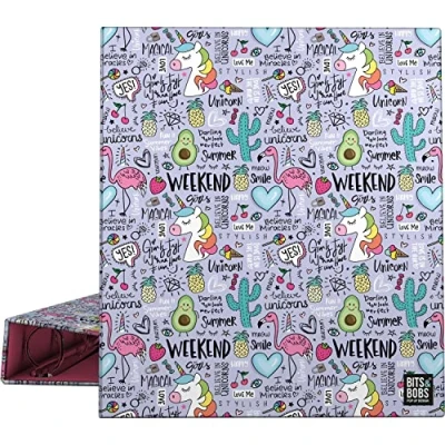 Image de Grafoplás Classeur à anneaux A4 4 mixtes 40 mm Collection Bits&amp;Bobs Pop Up Design Nice Day Certifié FSC
