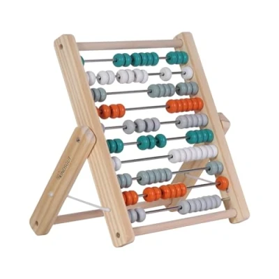 Image de Kindsgut boulier abaque, Jeu éducatif en Bois, pour Compter et calculer jusqu&#039;à 100, qualité supérieure, Couleurs discrètes Design Simple, Bleu pétrole
