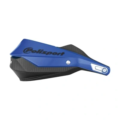 Image de POLISPORT 8308800003 Protège mains TRAIL BLAZER 2 points de fixation avec barre en plastique Style MX kit montage inclus compatible tous les modèles MX/enduro couleur bleu/noir