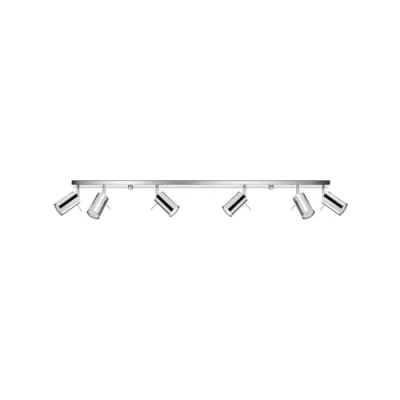 Image de SOLLUX LIGHTING Spot pour plafond Round chromé, 6 lampes, linéaire