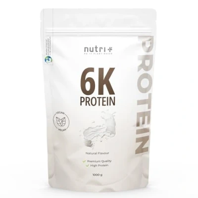 Image de Nutri + 6K Poudre de protéines végétaliennes Neutre sachet 1 kg sans édulcorant, sucre ni lactose idéal pour la pâtisserie végétales