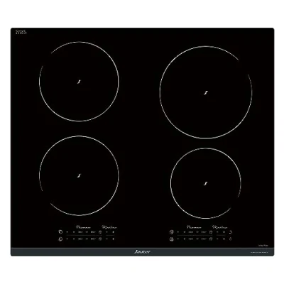 Image de Sauter SPI9643B Plaque Induction Table de Cuisson Encastrable Noir 4 Foyers 7400W Dimensions Encastrement : 56x49cm 14 Niveaux Puissance Fabriqué en France