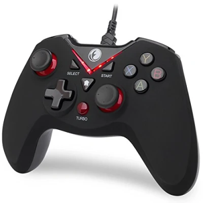 Image de IFYOO V108 Red V one Manette de jeu USB filaire pour PC (Windows XP/7/8/10) et Steam &amp; Android PS3 [Rouge]
