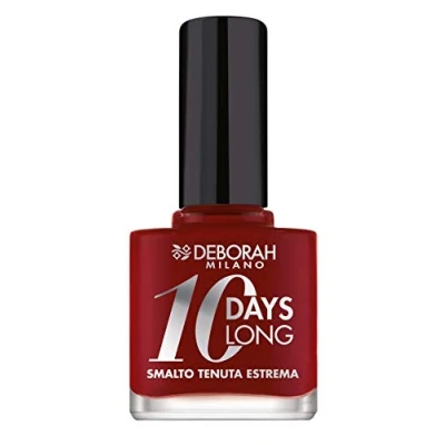 Image de DEBORAH Vernis 0 Days Long N.6, tenue jusqu&#039;à jours sans retouche ou lampe UV, pour ongles nourris et lumineux, Dark Red