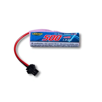 Image de Carson 500608289 Batterie 3,7V/500mAh LiIon Race Rival JST RC, de Rechange, pour Voiture télécommandée, modèles RC