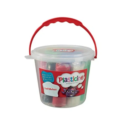 Image de Plasticine F9L10259 FunTUBulous Modelling Clay with Moulds, Multi Colour