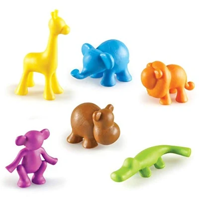 Image de Learning Resources Seau d&#039;animaux de la jungle à compter Dingues (ensemble 72 pièces)