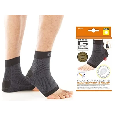 Image de Neo G Chaussettes de compression pour fasciite plantaire,Pour plantaire, douleurs au pied, voûte plantaire et talon,1 paire,M