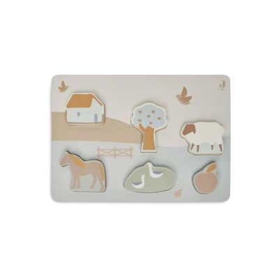 Image de Jollein Puzzle en Bois 28x10x2cm Farm
