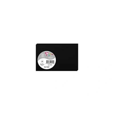 Image de Clairefontaine 1475C Paquet de 25 Cartes Simples Format 8,2x12,8cm 210g/m² Coloris Noir Cartons d&#039;Invitation Evènements et Correspondance Gamme Pollen Papier Premium Lisse