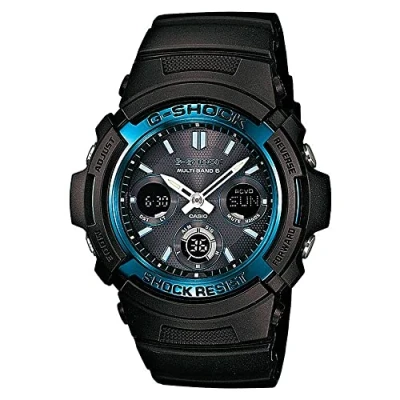 Image de Casio Gshock Montre à aiguilles, Homme, Taille: One Size, Blauw, zwart