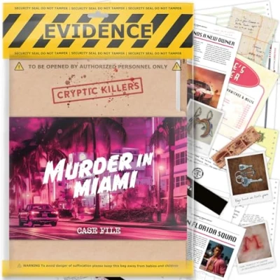 Image de Unsolved Murder mystery game Cold Case Files Investigation Crystal Killers Detective clues / evidence Solve the crime For individuals, dates nights &amp; party groups « in Miami »