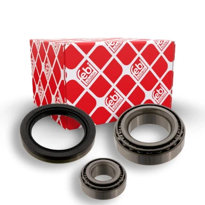 Image de FEBI BILSTEIN 38649 Kit de roulements roue Essieu avant gauche, droit avec bague ABS 45, 68 Roulement à rouleaux coniques
