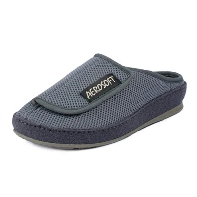 Image de Aerosoft mules 6032 4P Chausson Femmes Hommes respirantes antidérapantes (Gris, Numeric_38)