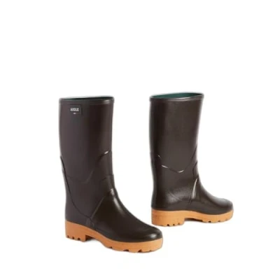 Image de Aigle Bottes en caoutchouc, Femme, Taille: 40, Dark brown Caoutchouc naturel