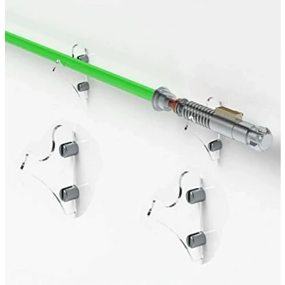 Image de WANLIAN Support de Sabre Laser, Laser Mural, Convient pour FX épée, et Star Wars 1 Une Paire (Transparent)