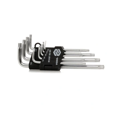 Image de VOREL 56478 Ensemble de tournevis coudés T10, T15, T20, T25, T27, T30, T40, T45, T50 Acier chrome vanadium 9 oscaro, mister auto, yakarouler