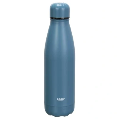 Image de Cook Concept Bouteille De Transport 50 Cl Bleu Inox Chaud/Froid Double Paroi Dimensions : 25.8 X 7