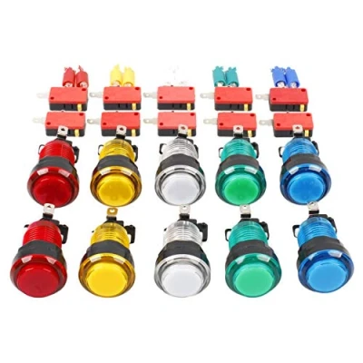 Image de EG STARTS 10 x Nouveaux LED Arcade Boutons avec micro switch Mame Multicade choix de 5 couleurs