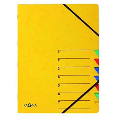 Image de Pagna Easy Trieur A4 en carton comprimé 7 teilig jaune